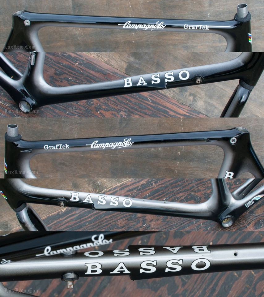 Vintage Basso Graftek Road Bike FRAME FORK Early Carbon Fiber Bicycle Campagnolo - Image 4 of 4