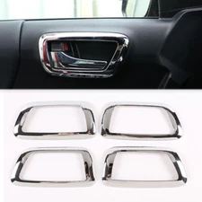 4PCS Chrome Silver Interior Door Handle Frame Overlay Cover Fits 16-23 Tacoma