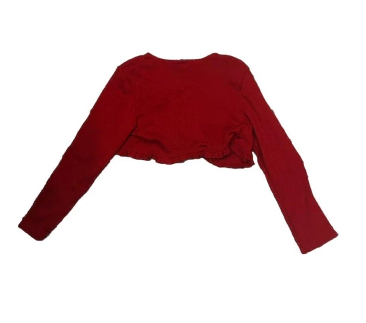 Cárdigan rojo con volantes Bonnie Jean Foto 2 de 3