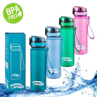 yummybuddy Trinkflasche Kinder Wasserflasche mit Sieb Auslaufsicher Tritan 500ml