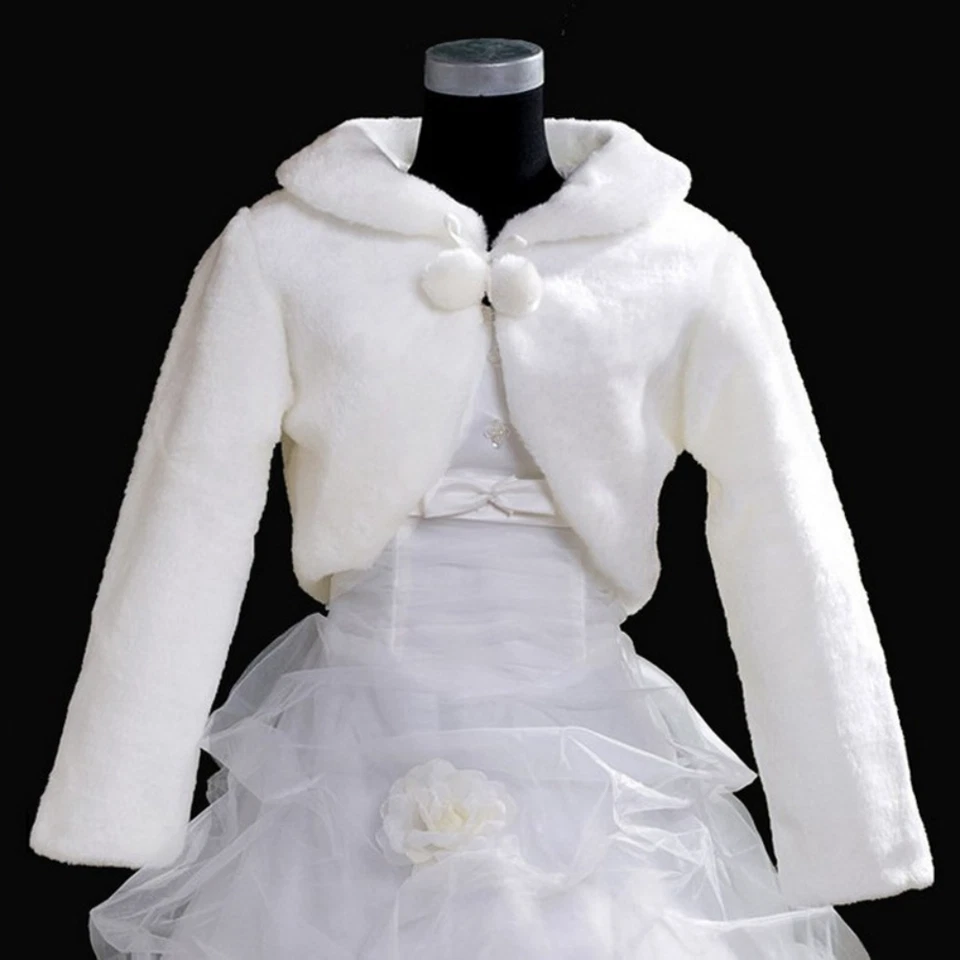 Dama Novia Imitación Piel Chal Encogerse de hombros Chaqueta Bolero Abrigo Capa Cárdigan Capa Elegante Foto 4 de 4