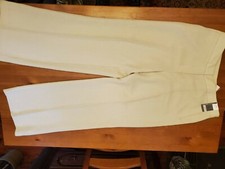 NEW YORK CO NWT FIFTH AVE LIGHT TAN WIDE LEG TROUSER Size 12