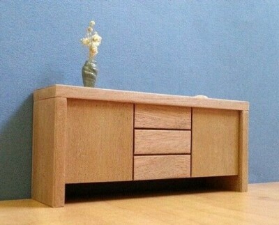 Dollhouse Classic Wooden SIDEBOARD,1/12 Scale,HANDMADE,Contemporary Design