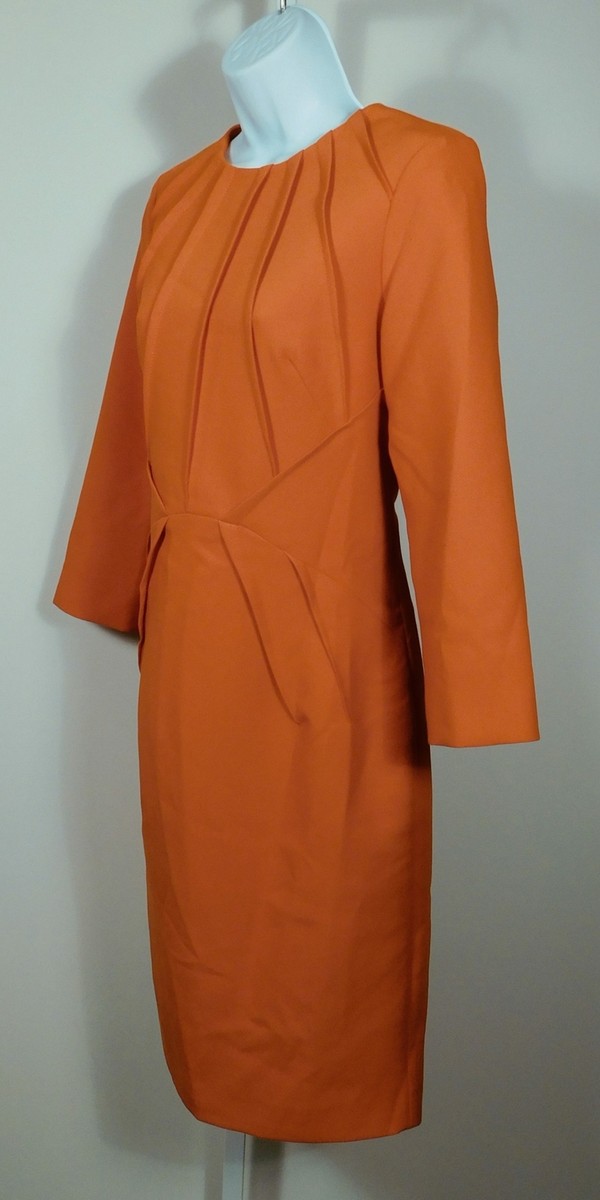 karen millen orange dress Karen Millen Petite Figure Form Bandage Tassel Hem Knitted Dress in Orange