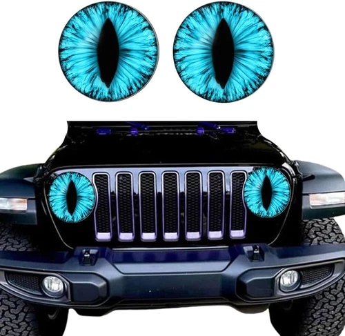 Beast Eyes Headlight Decals Round Decal 3D Stereo Eye Decals Stickers for Jeep - Bild 22 von 25
