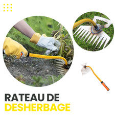Rateau de désherbage 11 dents manuel en acier au manganèse