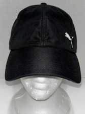 Puma Brand Black Athletic Hat Cap Adult OSFA Adjustable Lightweight Running Hat