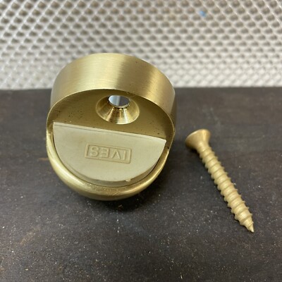 IVES Polished Brass Floor Mounted Dome Door Stop 