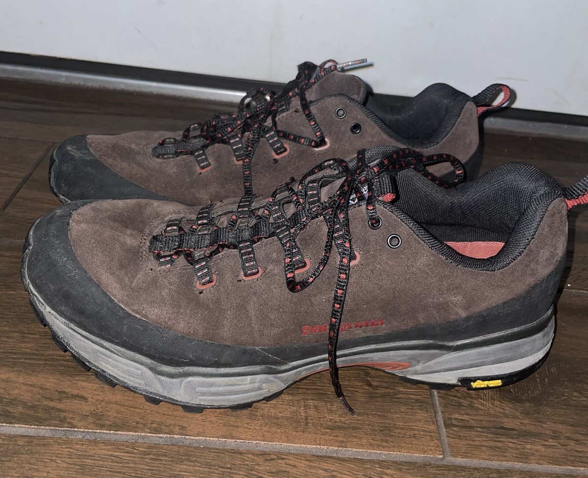 PATAGONIA Mens Sz 12 Hiking Trail Shoe Vibram Sole Expresso Brown