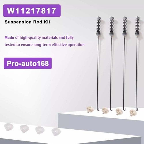 W11217817 Washer Suspension Rods for Whirlpool WTW4950HW1 WTW4950HW2 WTW4950HW3 - Picture 4 of 15