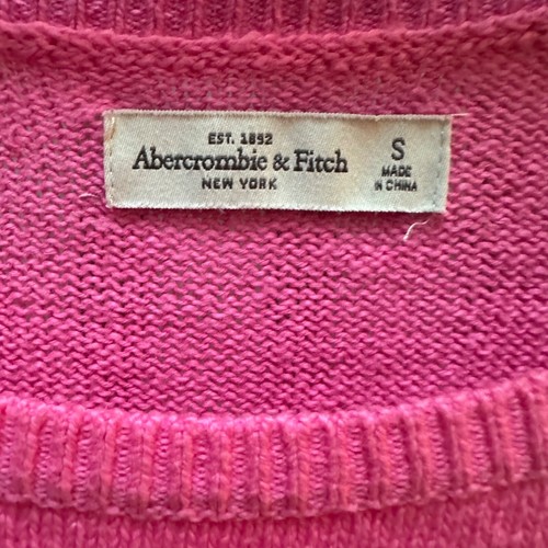 Abercrombie & Fitch Sweater Hot Pink Scoop Neck Boho Slouchy Barbie Size Small - Picture 6 of 6