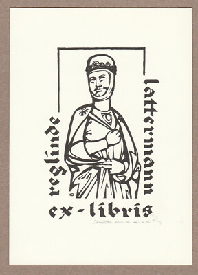 Exlibris - HUBERT ROCKENBERGER  -  For Reglinde Lattermann - Signed - 1987 - P7