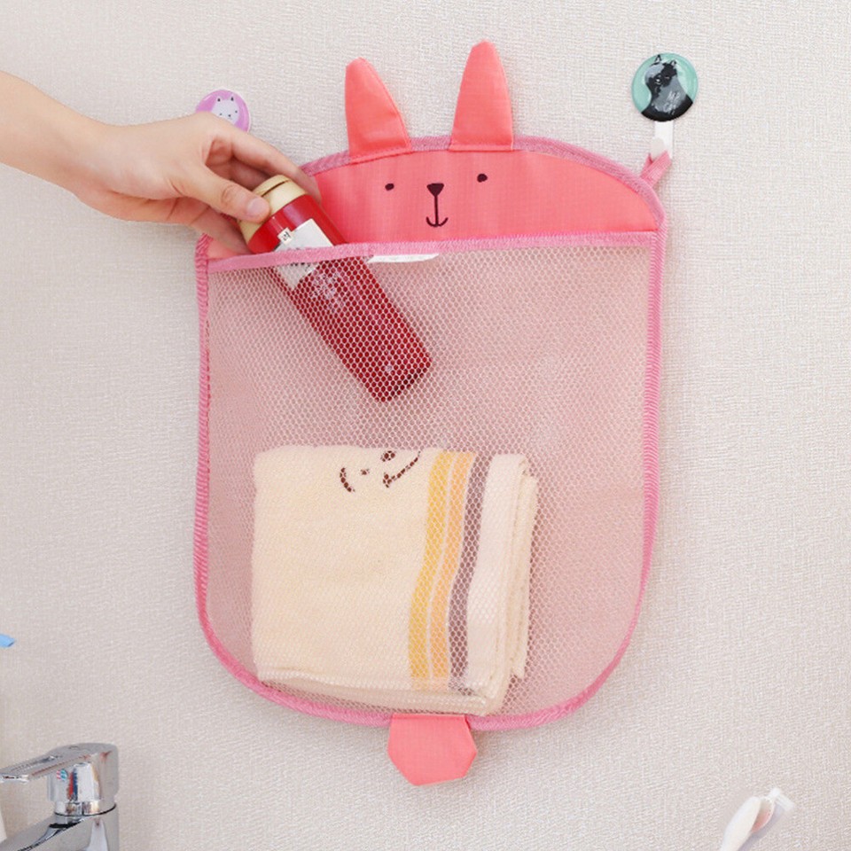 2 Pcs Shower Toy Storage Retractable Torch Hanging Bags Wall Child eBay