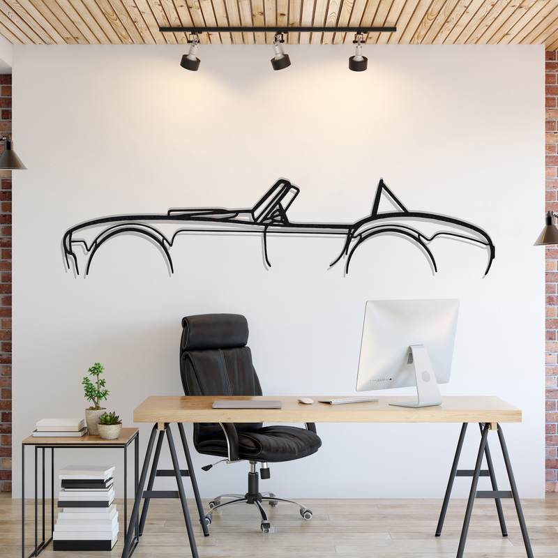 3D Acrylic Metal Car Auto Wall Art USA Silhouette Cobra 427 Home Decor  
