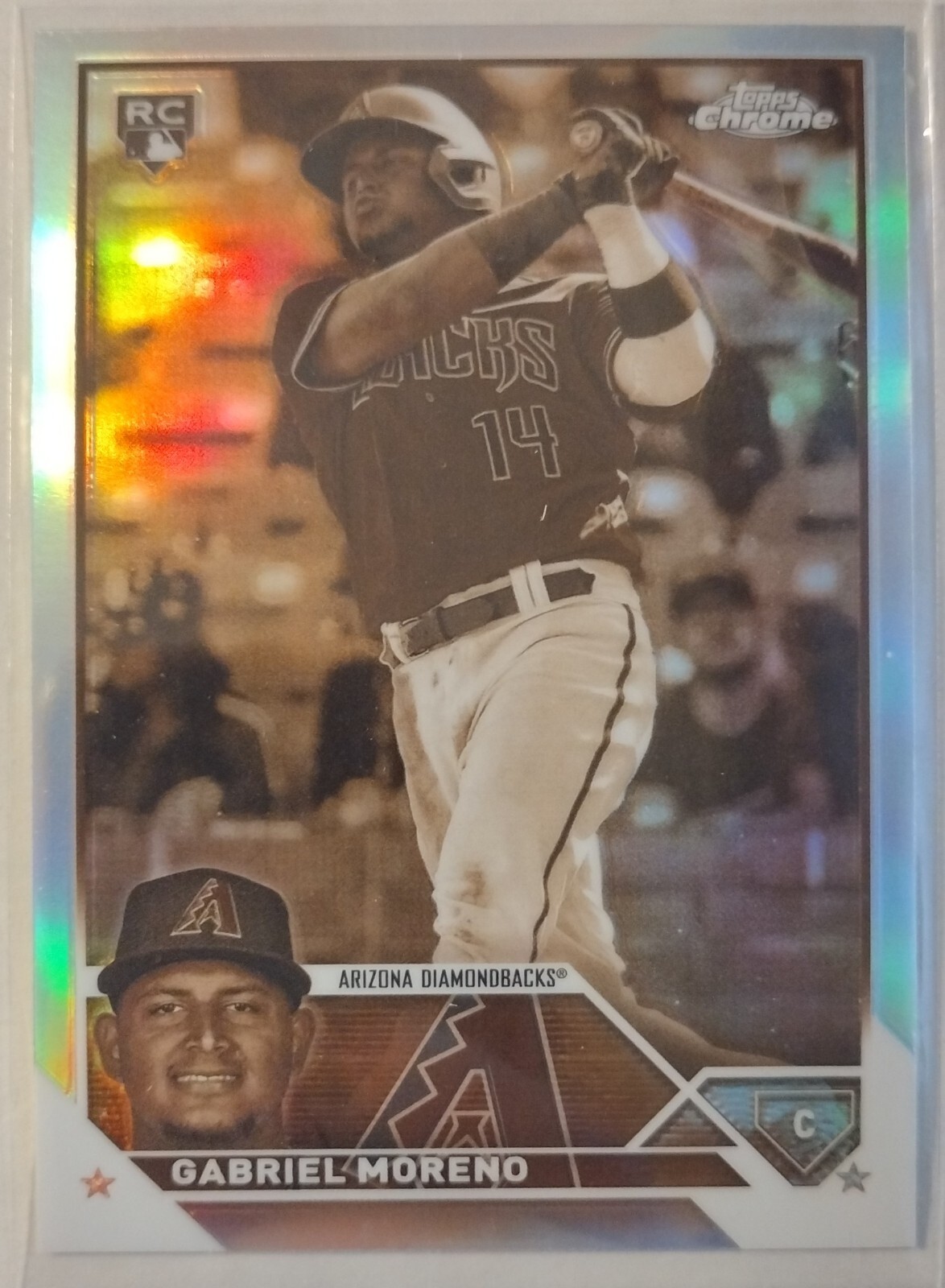 2023 Topps Chrome Update Gabriel Moreno Negative Refractor RC Rookie # USC36