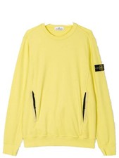 Felpa Stone Island Junior con toppa e logo impreziosita, 681660744 (GIALLO)