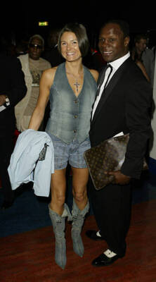 British retired boxer Chris Eubank his wife at MOBO Awards at Lond- Old Photo