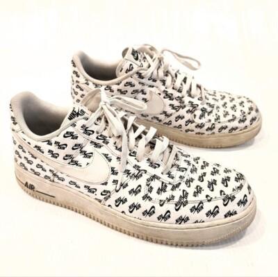 NIKE Air Force 1 all over logo print sneakers size 13 mens