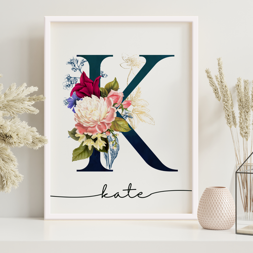 PERSONALISIERTES GEDENKEN GESCHENK GEBURTSTAG NAME ALPHABET HEIMDRUCK VINTAGE KUNST - Bild 25 von 55