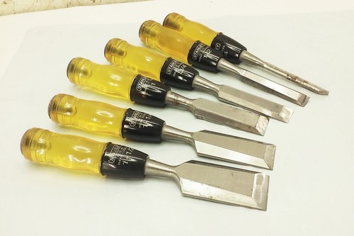 Vtg 1996 Stanley USA no.16-901 bevel edge wood chisel 6 pcs set 1/4"-1 1/2" - Picture 5 of 19