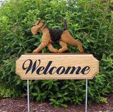 Airedale Wood Welcome Outdoor Sign