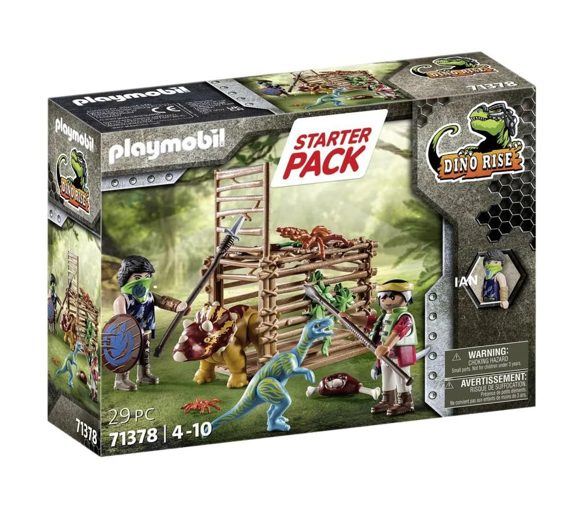 Playmobil 71378 Dino Rise figurine dinosaure articulé Tricératops pack de démarrage avec armure