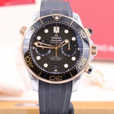 Omega Seamaster Sedna gold chrono watch full set near mint 210.22.44.51.01.001