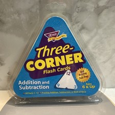Trend Enterprises Three-Corner Flash Cards 46 2-Sided Cards Addition Subtraction