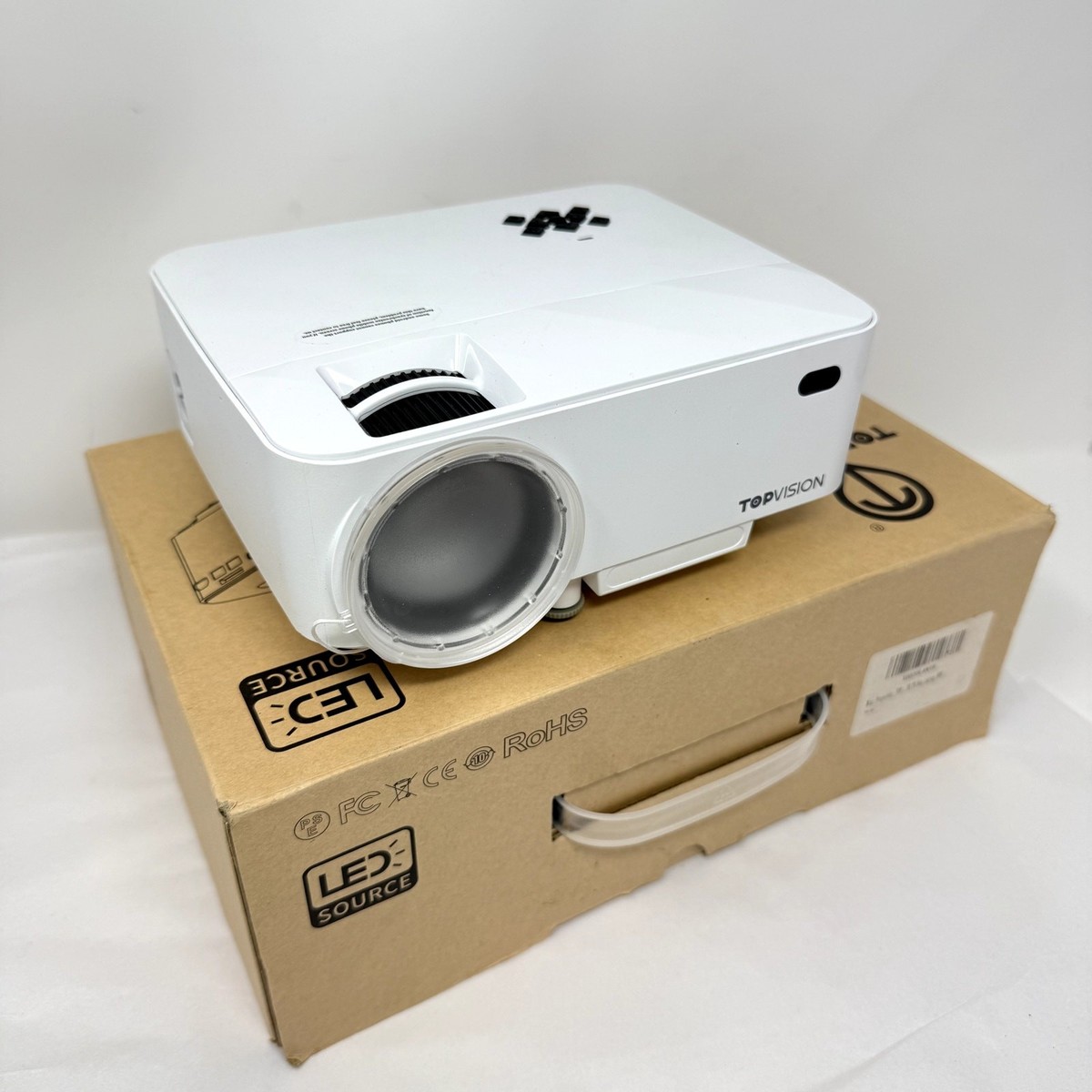 TOPVISION T21 Mini Portable LED Projector • NEW Open Box • High