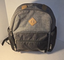 EDDIE BAUER Gray Backpack Insulated Pockets Grey First Adventure Baby Diaper Bag