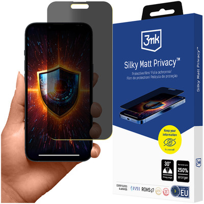 3MK SILKY MATT PRIVACY FÜR IPHONE 15 BILDSCHIRMSCHUTZ AUS GEHÄRTETEM GLAS