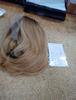 Highlight Brown Wavy Wig 100% Human Hair Lace Front Wig