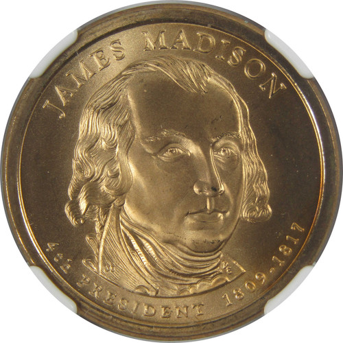 2007 James Madison Presidential MS 67 NGC $1 Missing Edge Lettering - Picture 3 of 4