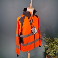 Image of PORTWEST Jacket Mens Large WX2 Eco Hi-Vis Breathable Orange Reflective NEW NWT