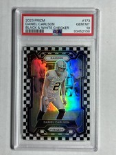 2023 Panini Prizm DANIEL CARLSON Black and White Checker #173 RAIDERS ~ PSA 10