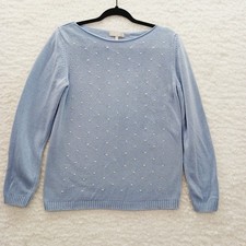 Sweater Size L Merino Wool Cashmere Powder Blue Pullover Whinsycore Soft Fairy