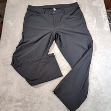 Lululemon ABC 5 Pocket Pants Mens 36x27 Black Chino Performance Warpstreme Golf