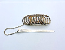 Vintage Hair Clip Holder Barrette Pony Tail Spiral Circles Hong Kong