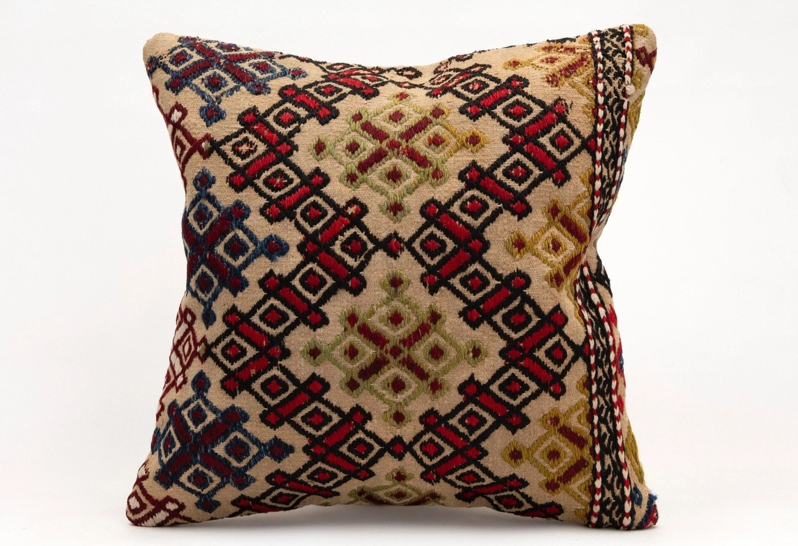 Decorative Pillow Cover, 16x16 in, Ethnic Pillow, Throw Pillow, Sofa Cushion