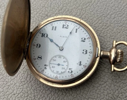 Elgin antique pocket watch Hunter case