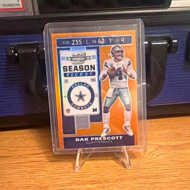 Panini 2019 Contenders Optic Dak Prescott Season Ticket Orange /50 #48 Cowboys