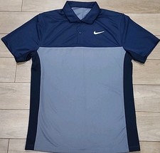  68 NWT Nike Mens S Dri-Fit Victory Color-Block Golf Polo Shirt FQ1114 410 Navy