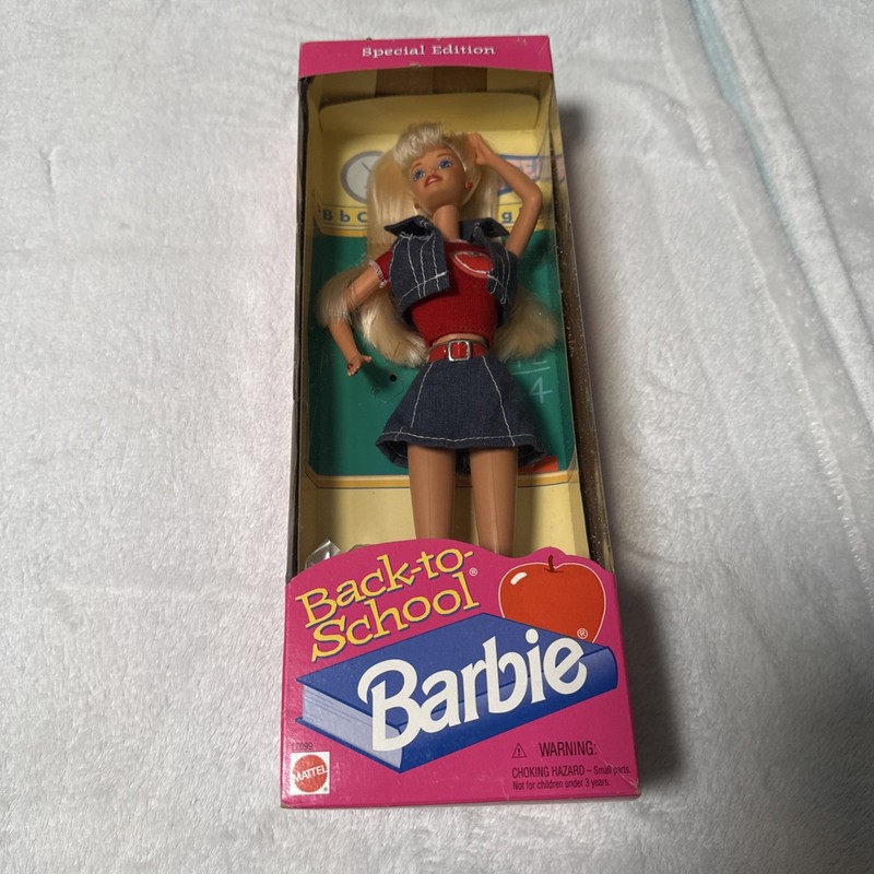 Mattel Back-to-School Barbie Special Edition Doll 17099 Denim Skirt Outfit 1996