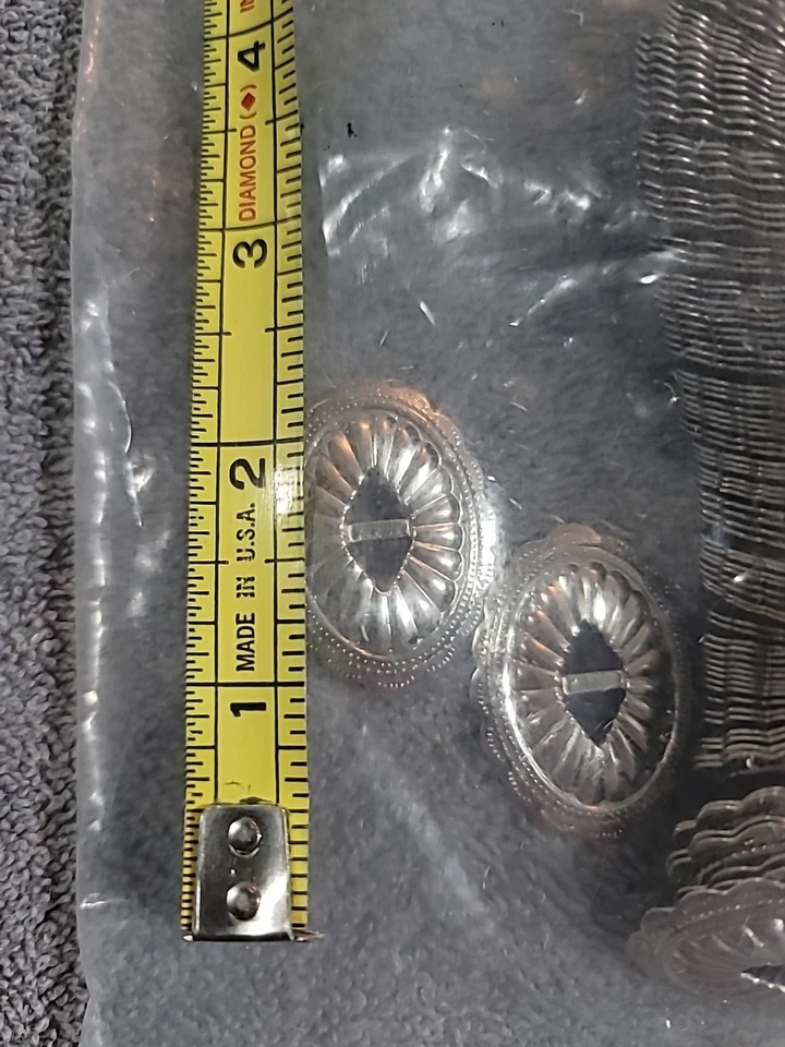 De colección Silvertone Western Conchos 1-1/2" X 1" NUEVO 100 piezas bolsa sellada Foto 4 de 4