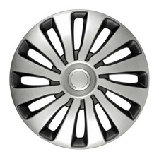 FÜR TOYOTA IQ 15" ZOLL RADKAPPEN RADZIERBLENDEN SILBER & SCHWARZ SPANG 4 STÜCK