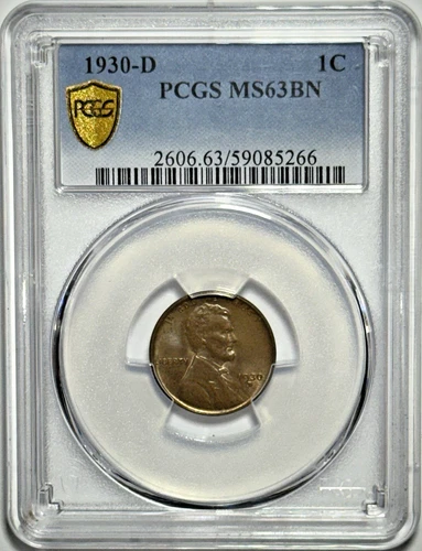 1930-D Lincoln Wheat Cent – PCGS MS63 - Lustrous Brown Beauty!