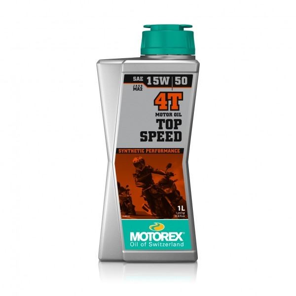 Motorex Top Speed Synthetic Performance 4T 15W/50 JASO MA2 Motorcycle Oil 1L