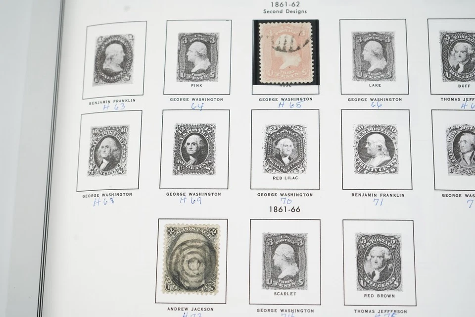 COLECCIÓN DE 2.350+ SELLOS DE EE. UU. AÑOS 1850-1990 COMO NUEVOS Y USADOS ALMACENADOS EN ÁLBUM HARRIS Foto 4 de 4