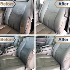 2003-2006 For Chevrolet Silverado Genuine Leather Front Seat Covers Medium Gray