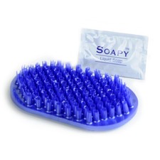 Soapy Toes Travel Sized Foot Scrubber Massages  1 Count Pack of 1 , Blue